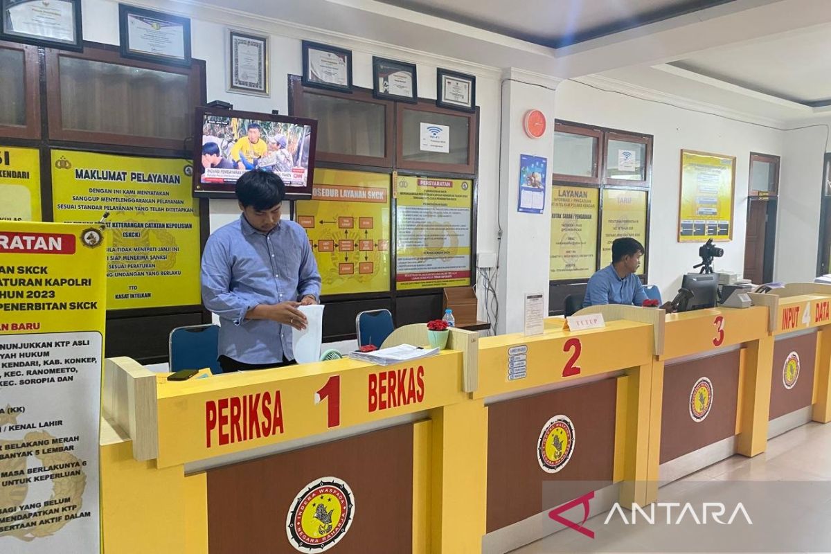 Polresta Kendari terbitkan 14.866 SKCK untuk masyarakat pada 2024