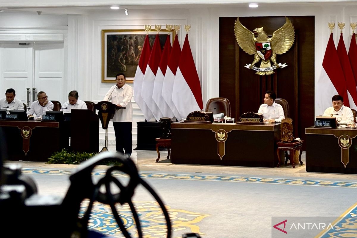 Presiden pimpin sidang kabinet dan puji kinerja para menteri-wamen