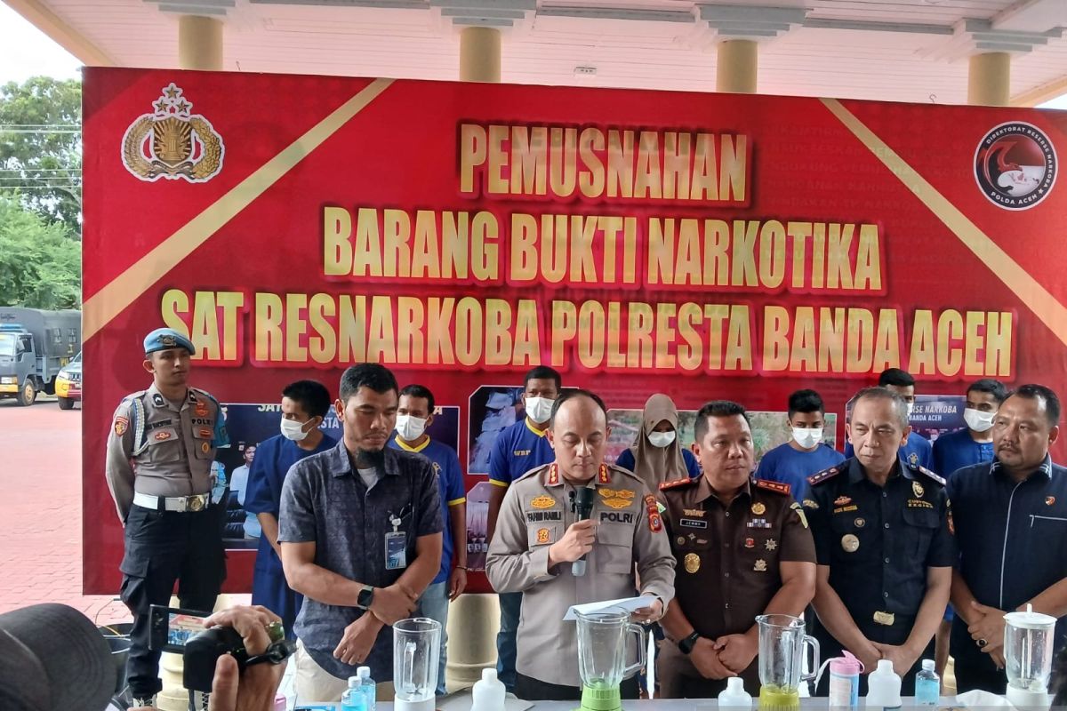 Polresta Banda Aceh musnahkan 3,7 kg sabu-sabu