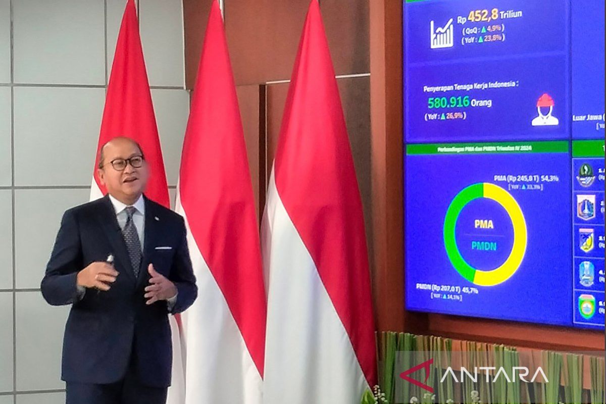 Rosan: Realisasi investasi kuartal IV 2024 capai Rp452,8 triliun