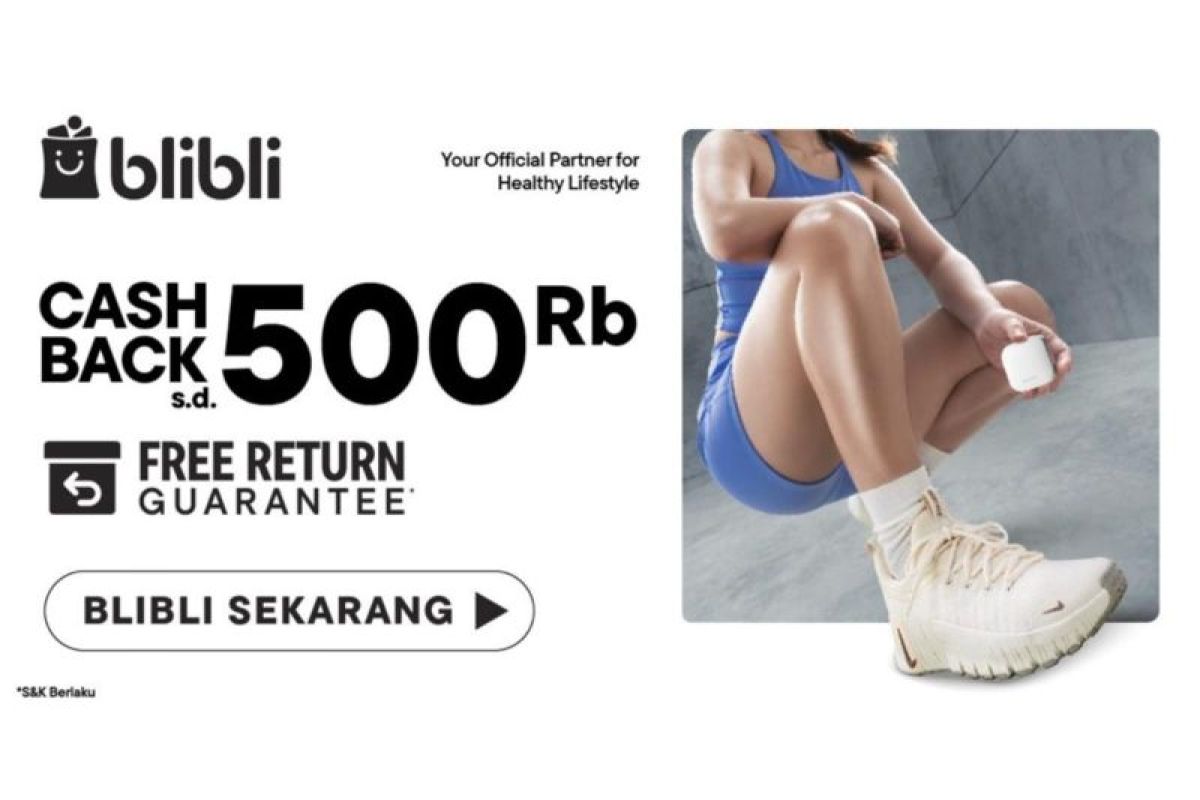 Kembali, blibli hadirkan promo sepatu olahraga