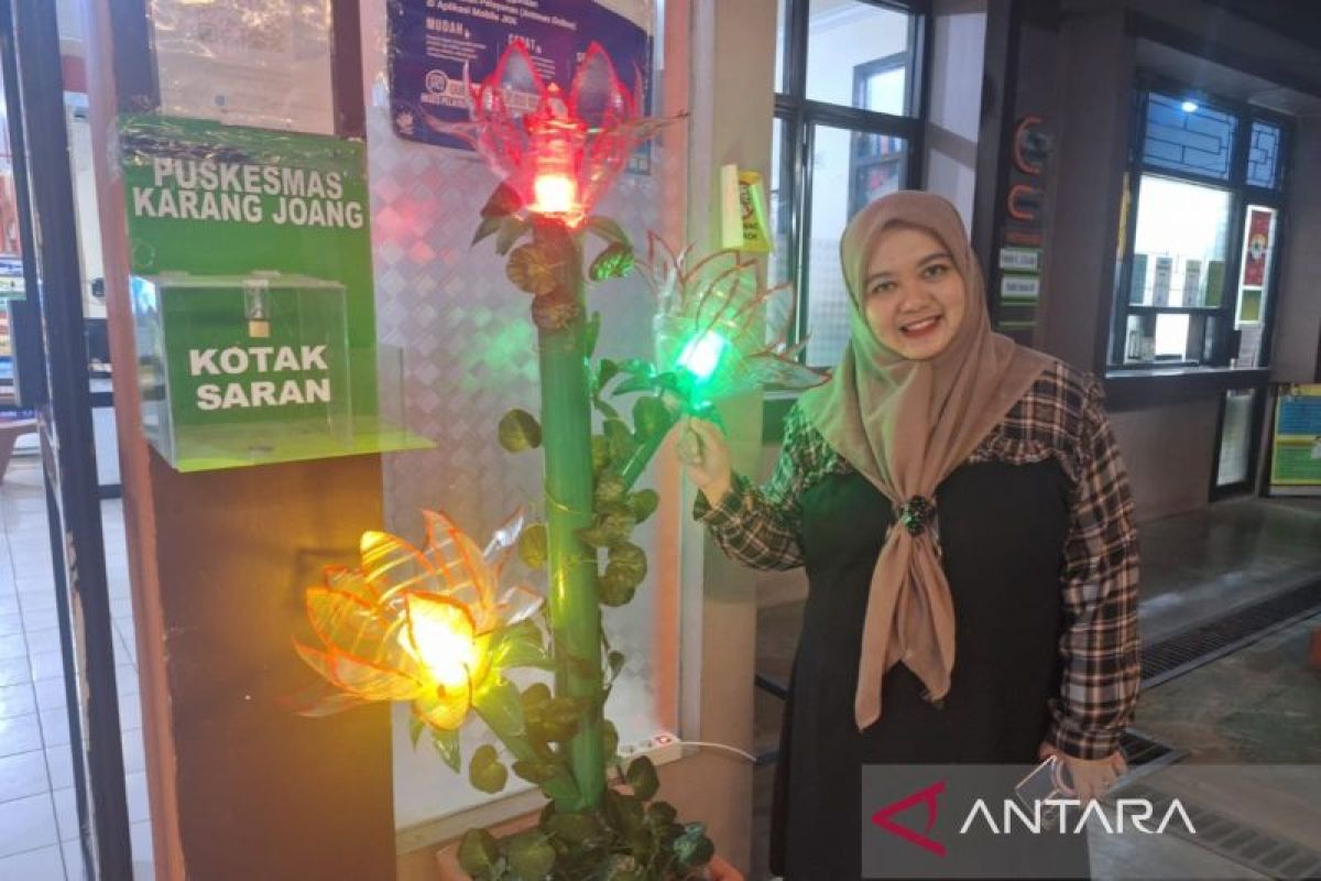 Puskesmas Balikpapan daur ulang sampah jadi lampu hias