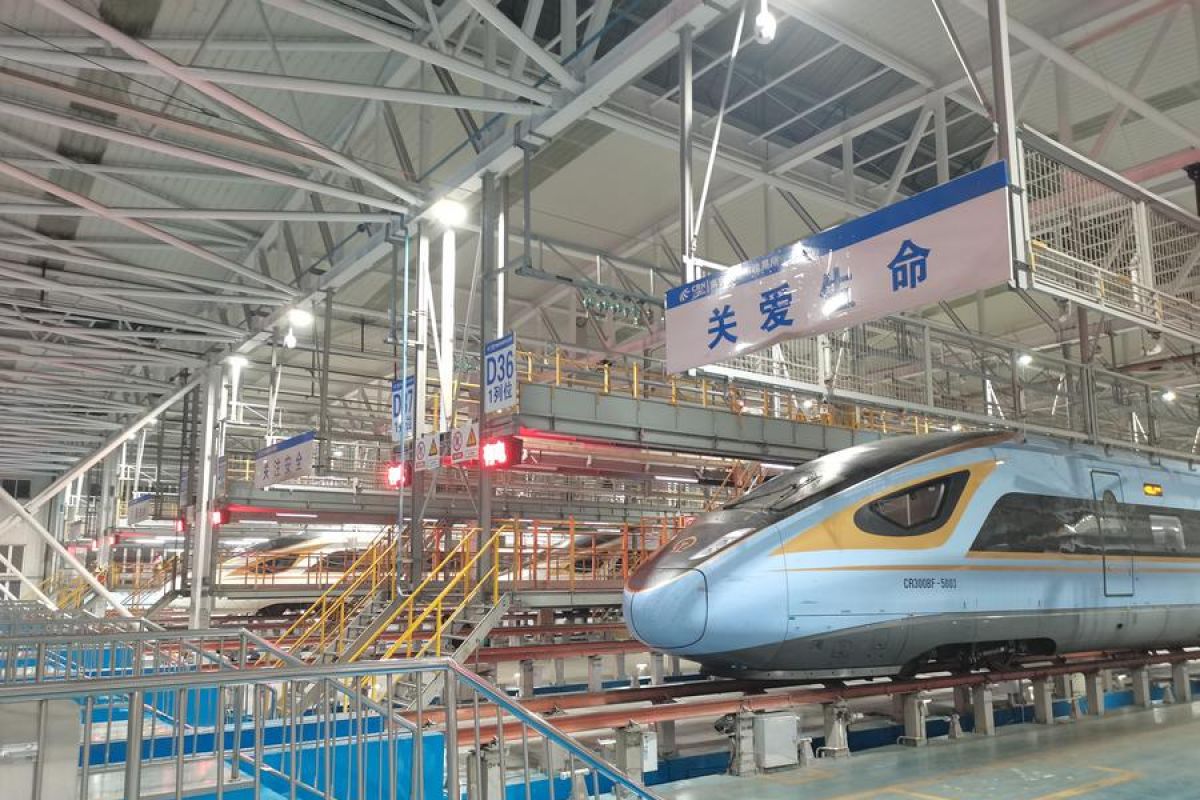 AI dan robot amankan mudik Imlek dengan kereta cepat di China