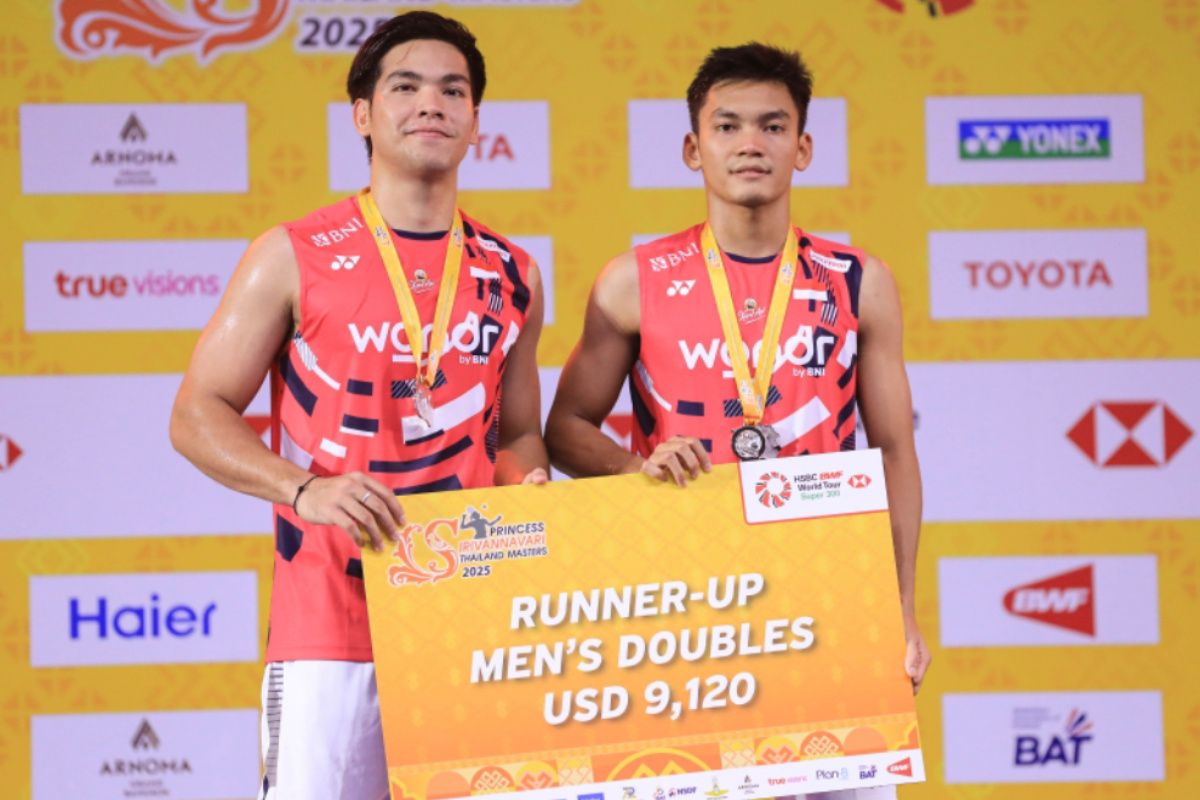 Ganda putra Fikri/Daniel tak beruntung di final ganda putra Thailand Masters 2025