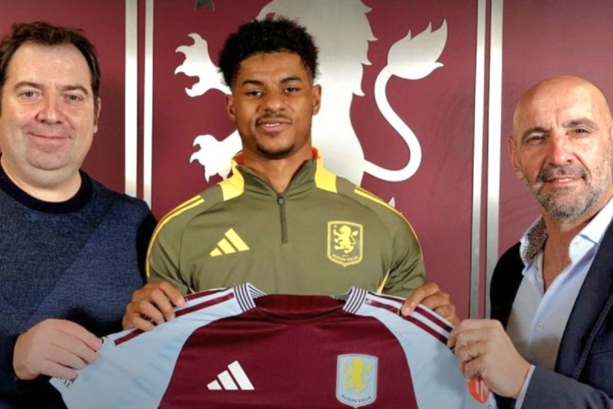 Aston Villa resmi pinjam Marcus Rashford dari Manchester United