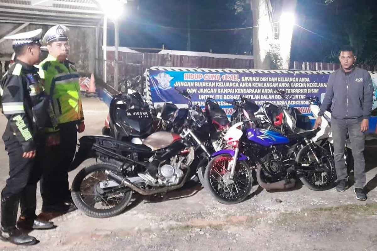 Polres Aceh Timur amankan sembilan sepeda motor balap liar