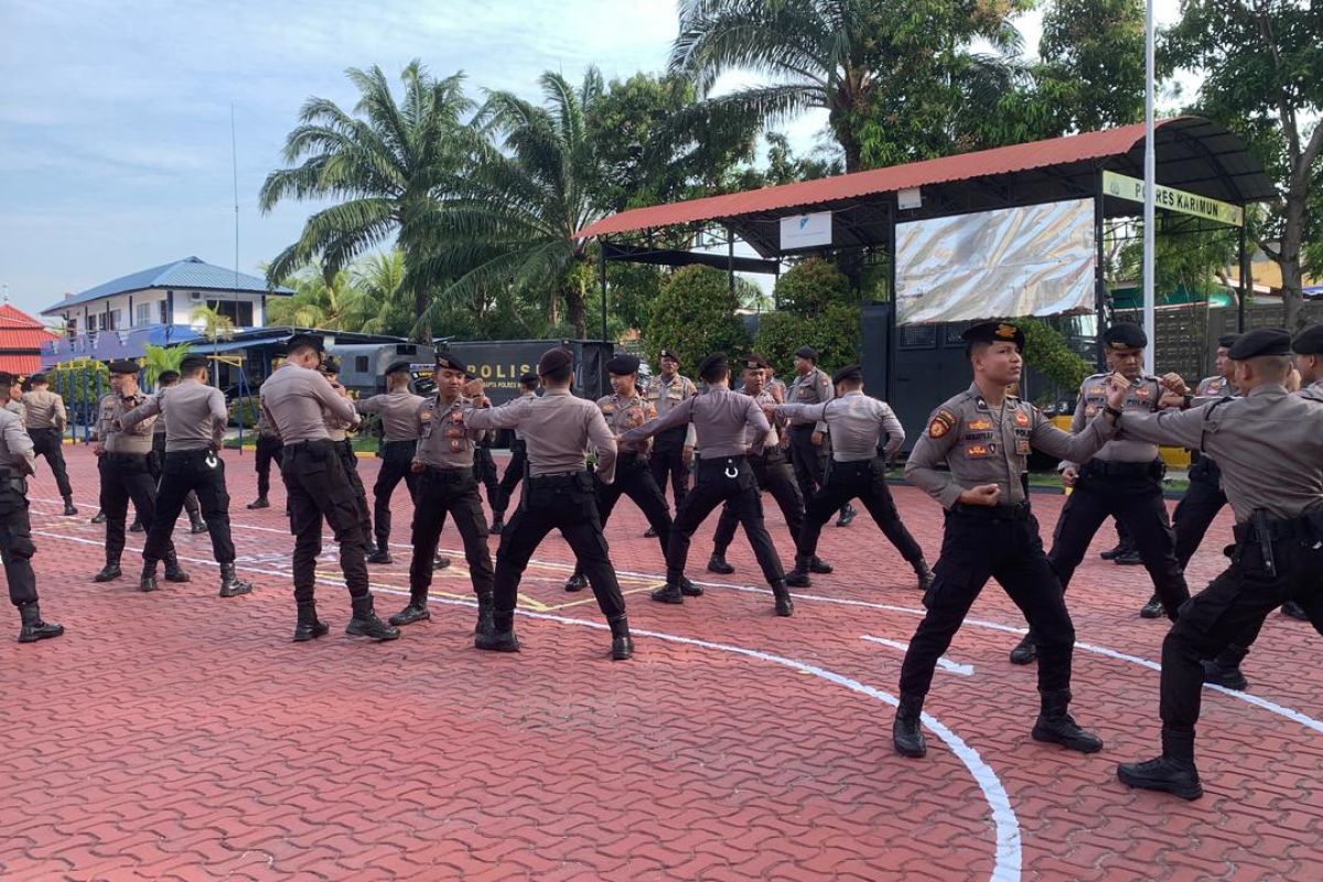 Polres Karimun latih kemampuan bela diri seluruh personel Samapta