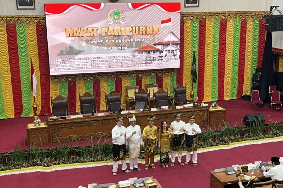 DPRD Batam gelar paripurna penetapan wali kota-wakil wali kota terpilih 2024