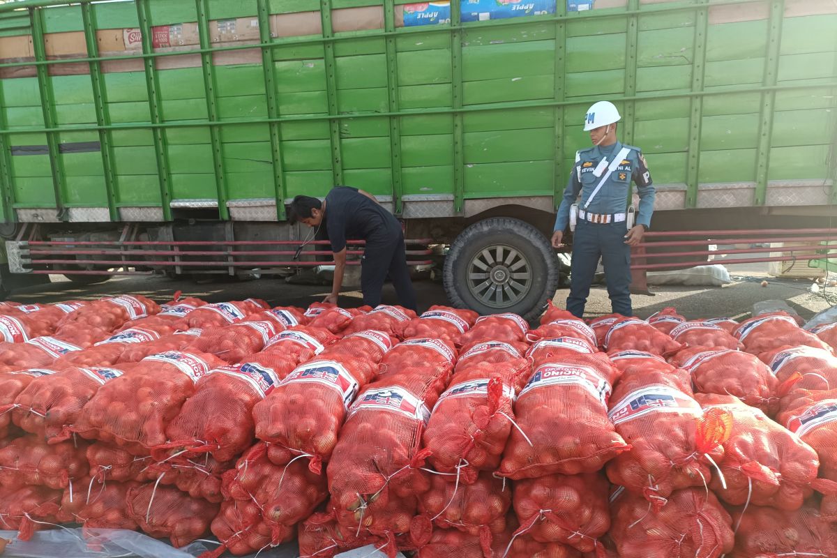 TNI AL gagalkan penyelundupan 46 ton Bawang Bombay ilegal