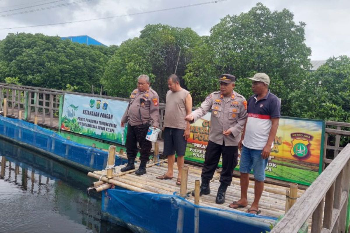 Bhabinkamtibmas dampingi petani ikan di Jakut dukung ketahanan pangan