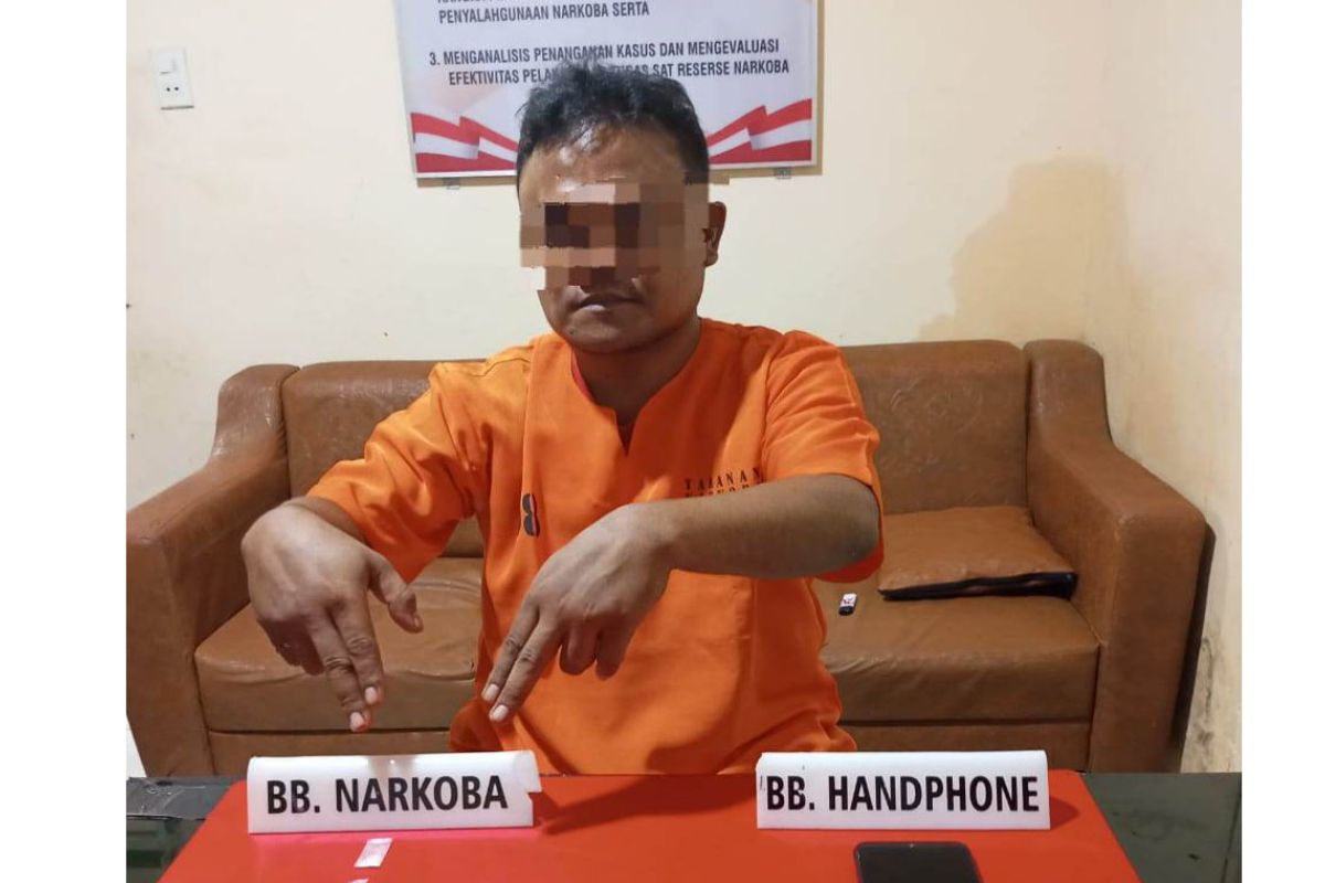 Bawa sabu 0,26 gram warga Kampar digiring ke Polres