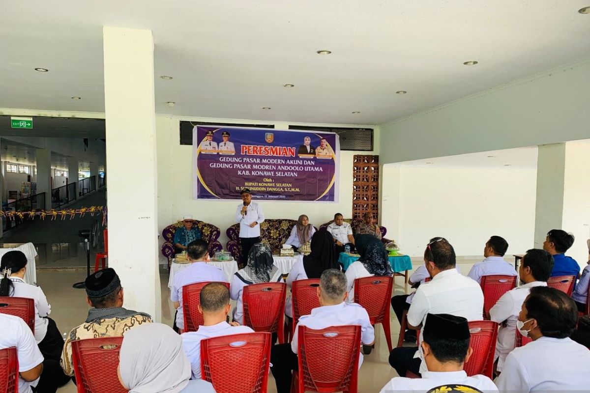 Dua Pasar Moderen di Konawe Selatan, Sultra resmi difungsikan