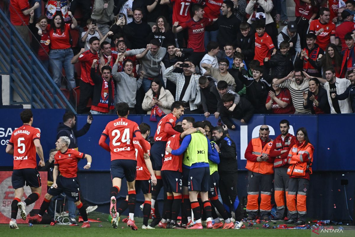 Posisi Real Madrid terancam dikudeta usai ditahan imbang Osasuna 1-1