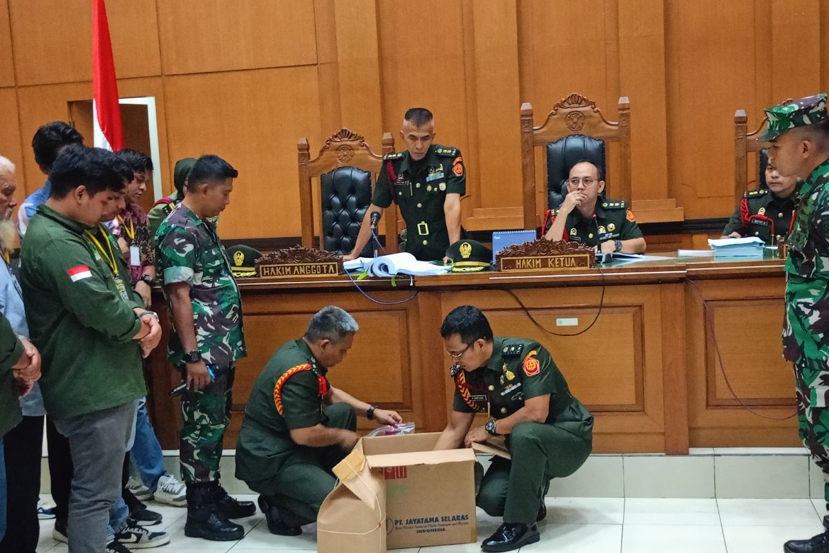 Pengadilan Militer cek barang bukti kasus penembakan bos rental mobil