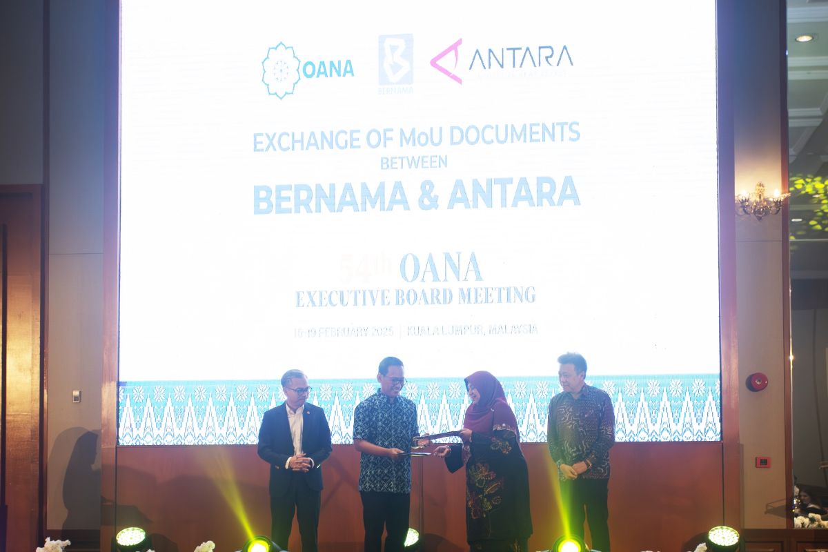 Antara, Bernama renew agreement in text, photo, video exchange