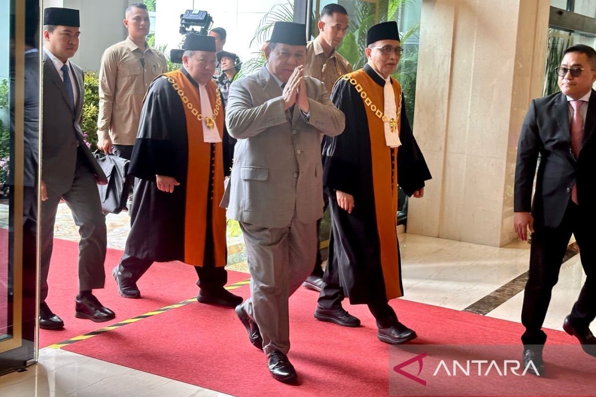 Presiden Prabowo Subianto tiba di MA untuk hadiri Sidang Istimewa Laporan Tahunan