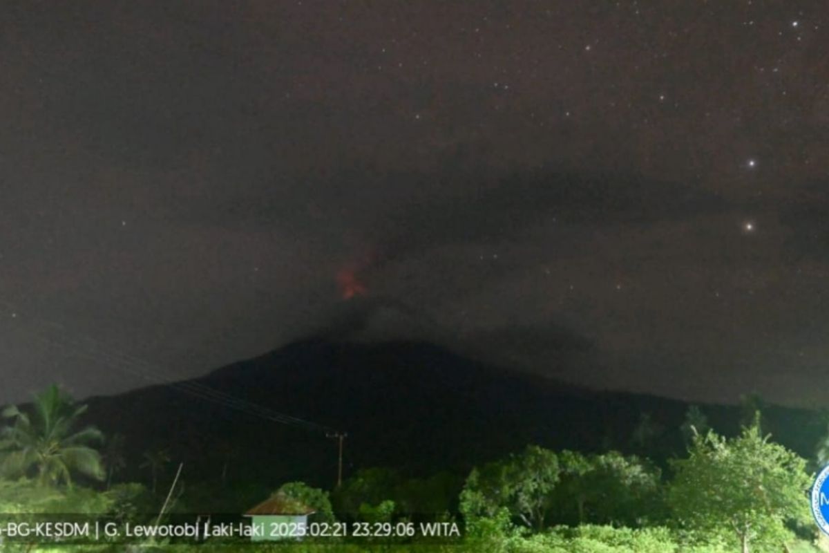 Gunung Lewotobi Laki-laki erupsi 10 kali