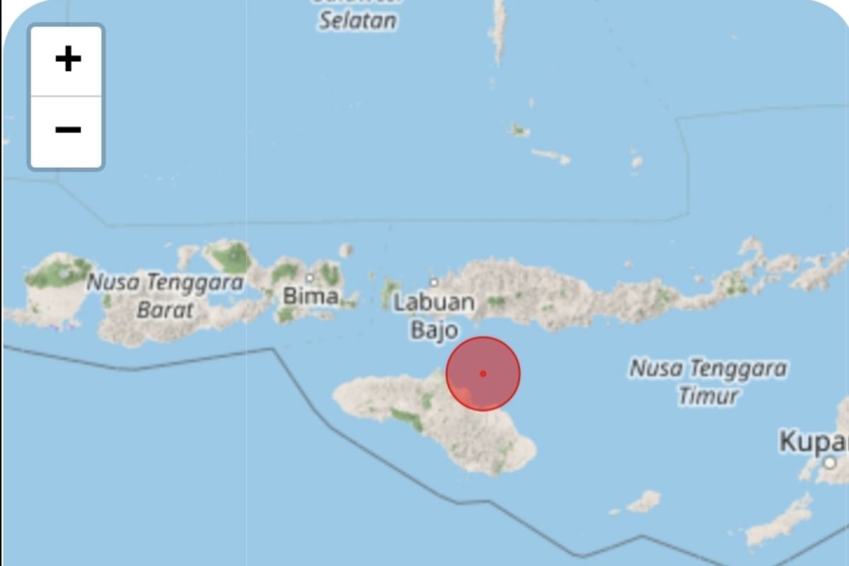 Gempa bermagnitudo 5,3 mengguncang Waingapu, NTT