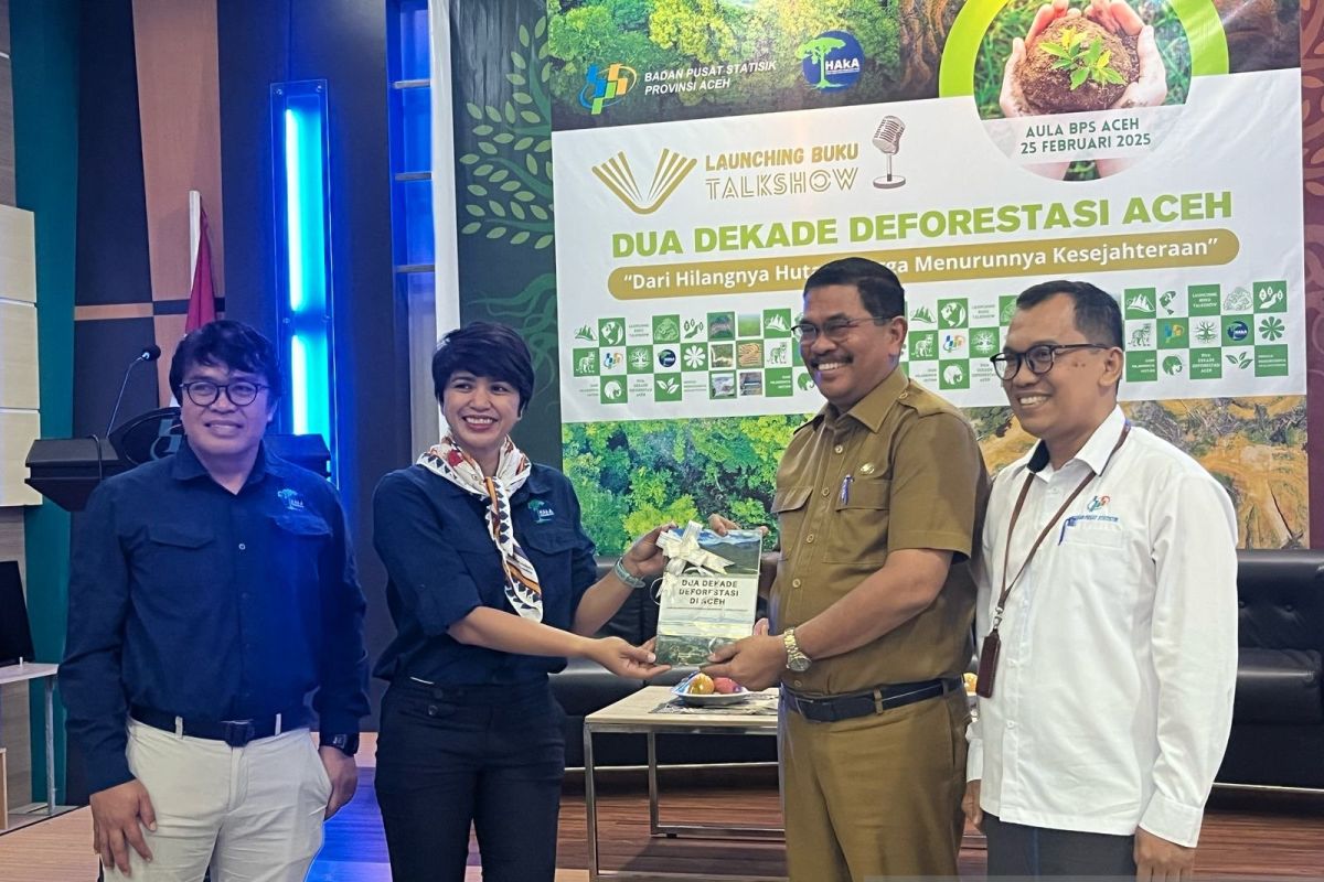 BPS dan HAkA luncurkan buku Dua Dekade Deforestasi Aceh