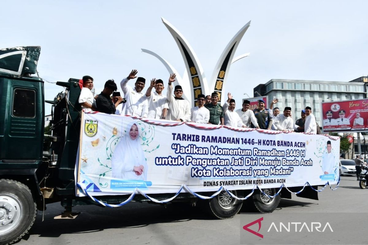 Banda Aceh sambut Ramadhan 1446 Hijriah dengan pawai tarhib