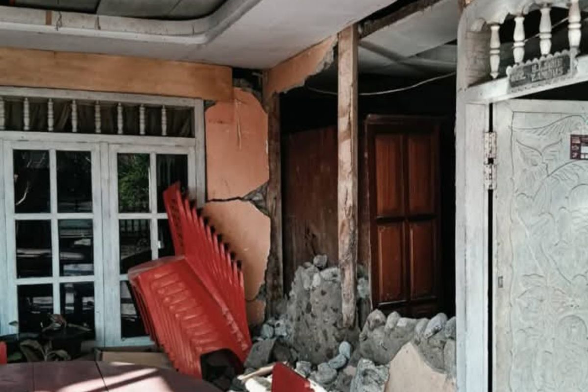 11 rumah dan satu tempat ibadah rusak usai gempa di Boltim Sulut