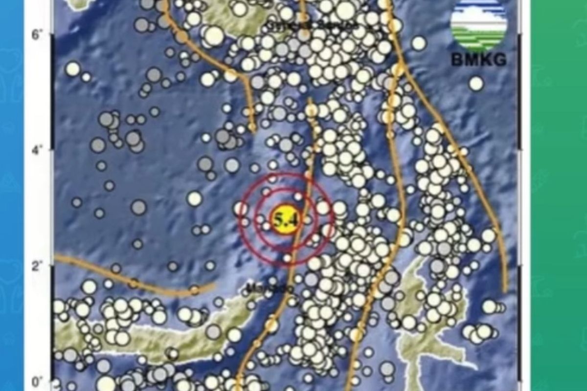 BMKG: Gempa magnitudo 5.2 mengguncang Sulawesi Utara