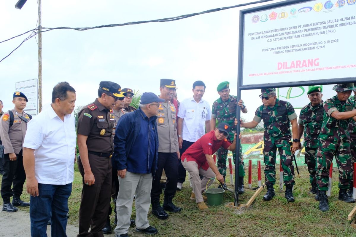 Satgas PKH sita 5.764 hektare lahan PT Johan Sentosa