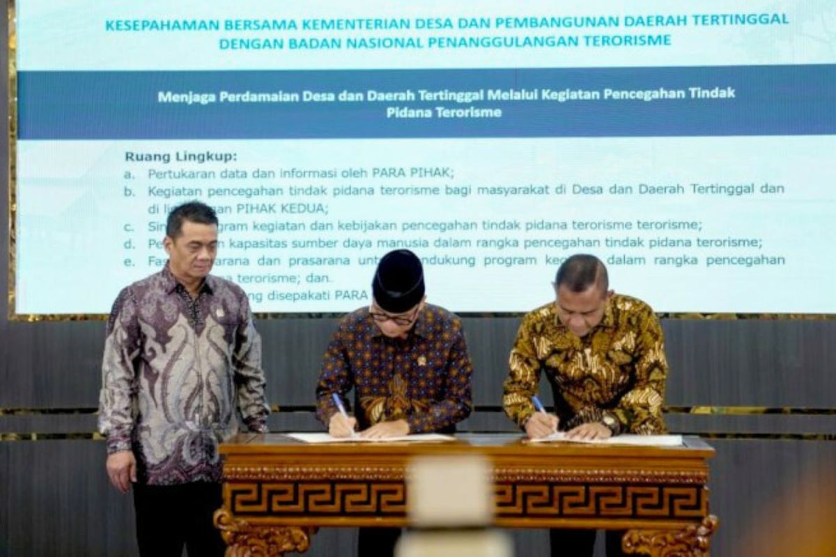 BNPT-Kemendes PDT sepakat kolaborasi jaga desa dari ideologi kekerasan