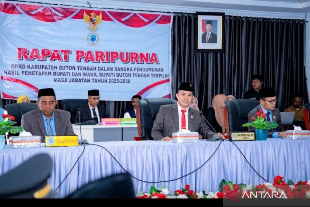 DPRD Buton Tengah gelar rapat Paripurna pengumuman Bupati dan Wakil Bupati terpilih