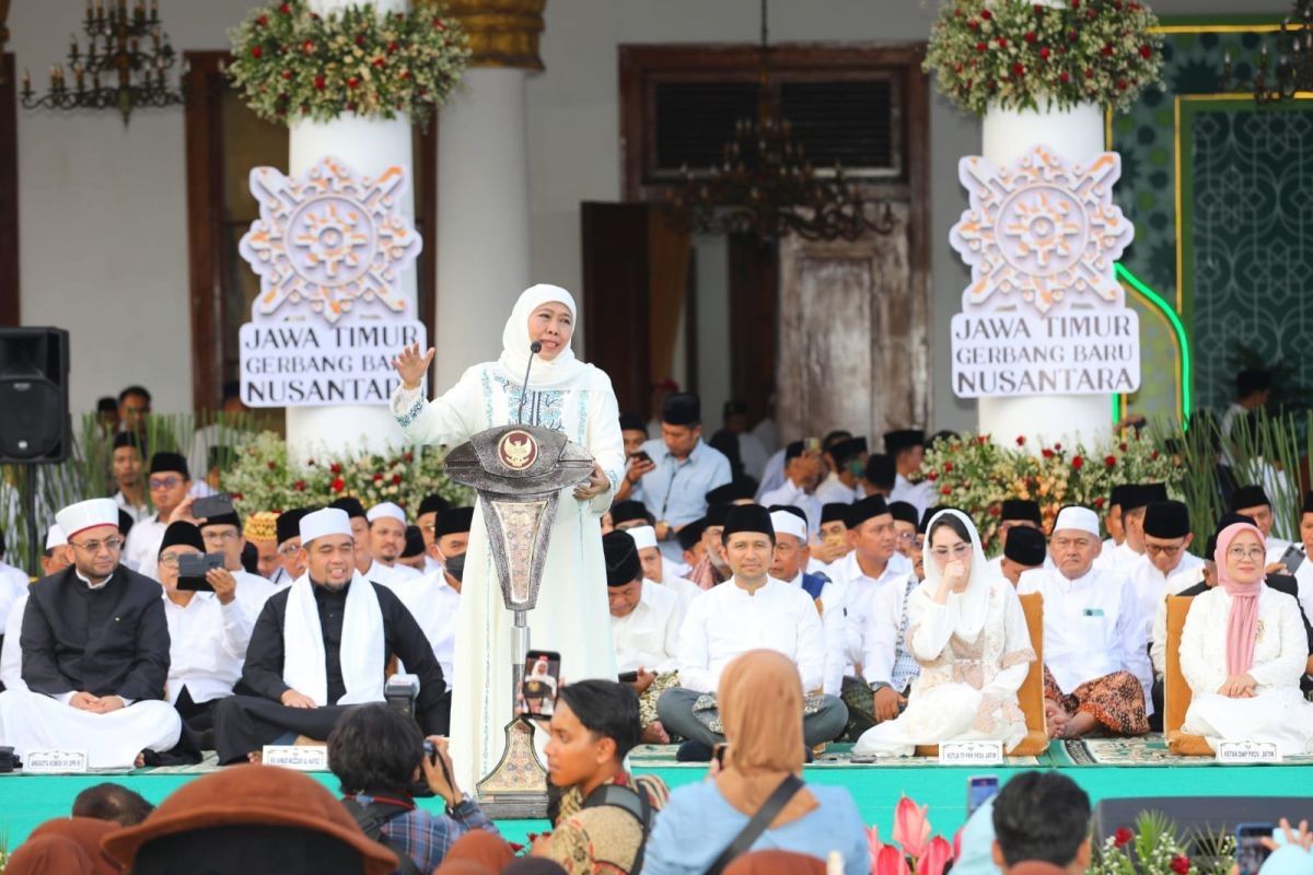 Khofifah ajak warga gotong royong wujudkan Jatim Gerbang Baru Nusantara