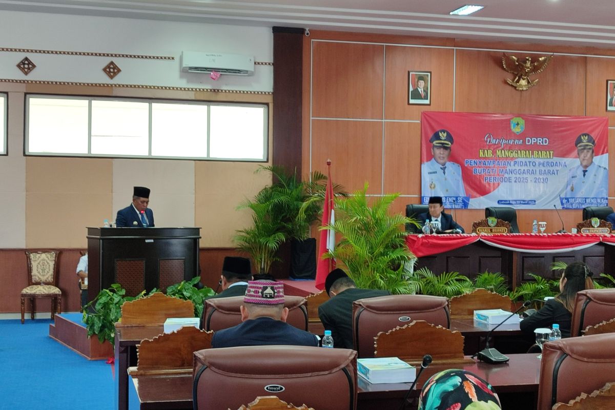 Bupati Mabar ajak kolaborasi wujudkan visi-misi saat pidato perdana