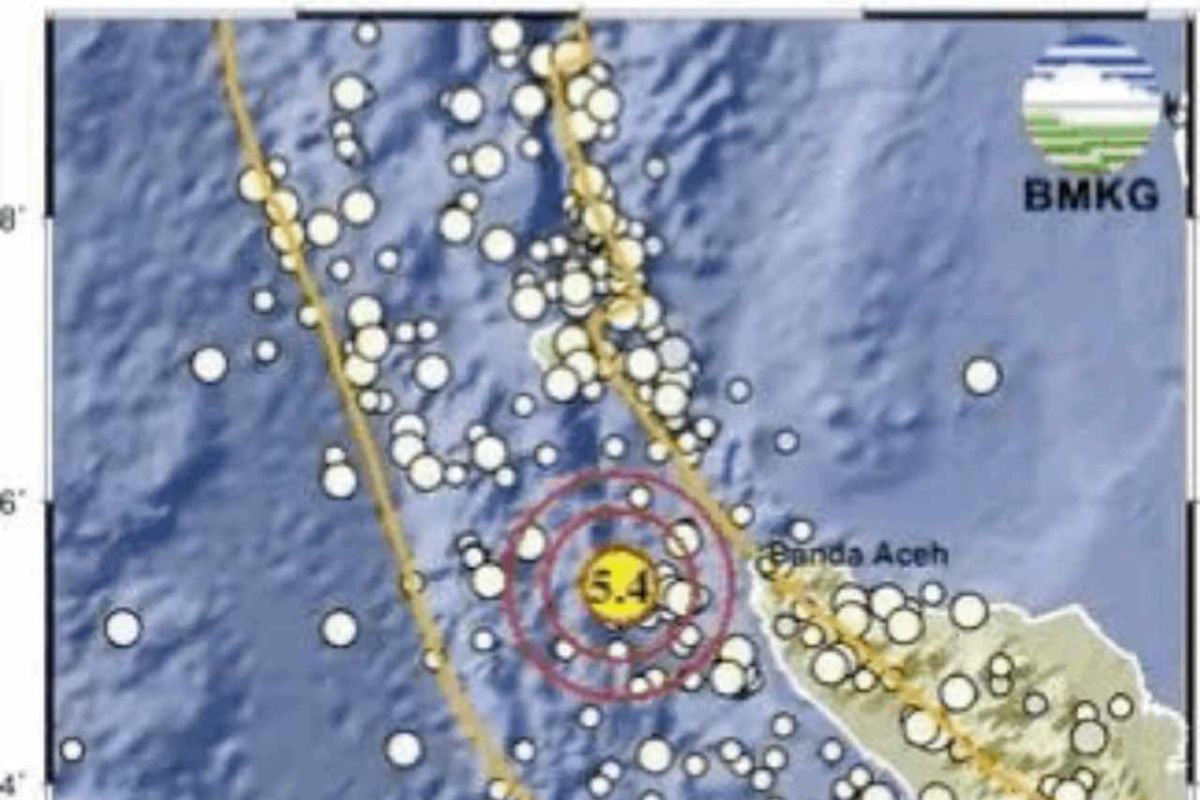 Gempa magnitudo 5,4 goyang Banda Aceh jelang shalat tarawih