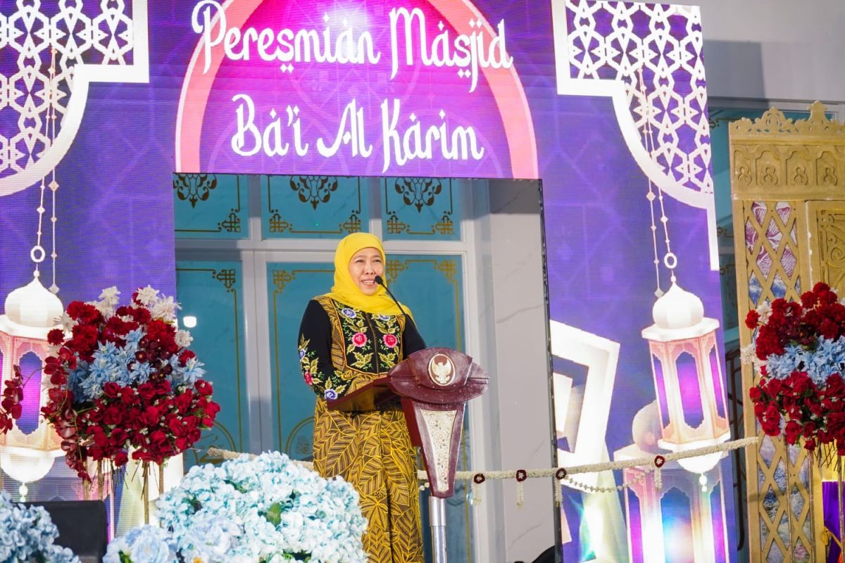 Khofifah meresmikan Masjid Ba'i Al Karim di Jombang