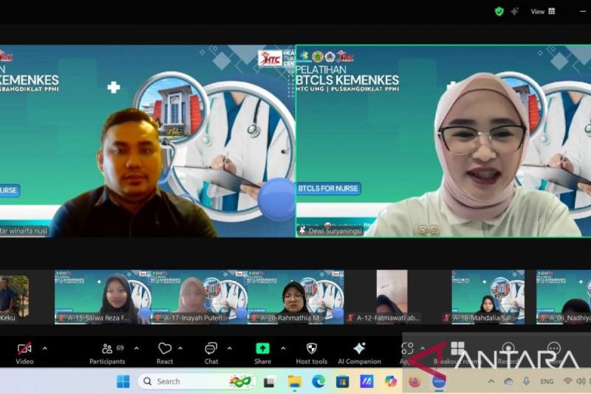 Mahasiswa profesi ners UNG diberikan pelatihan BTCLS
