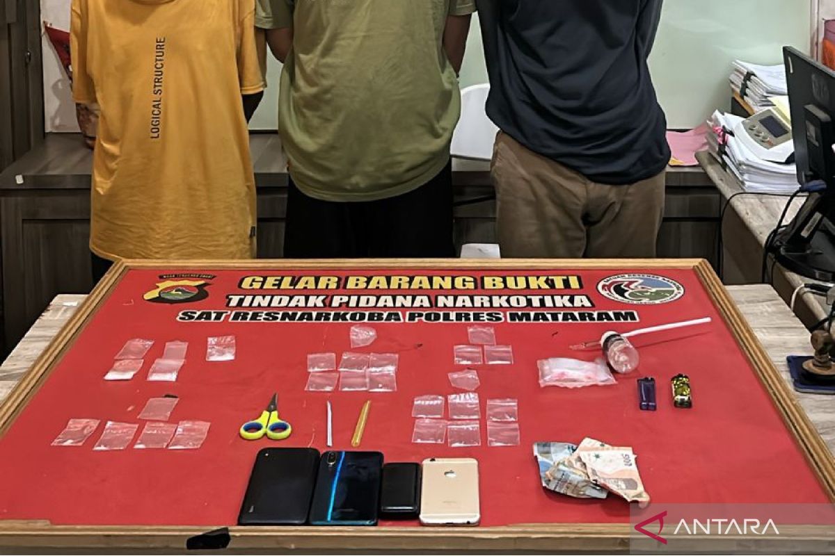 Polisi sita 20 poket sabu-sabu dari jaringan pengedar di Mataram