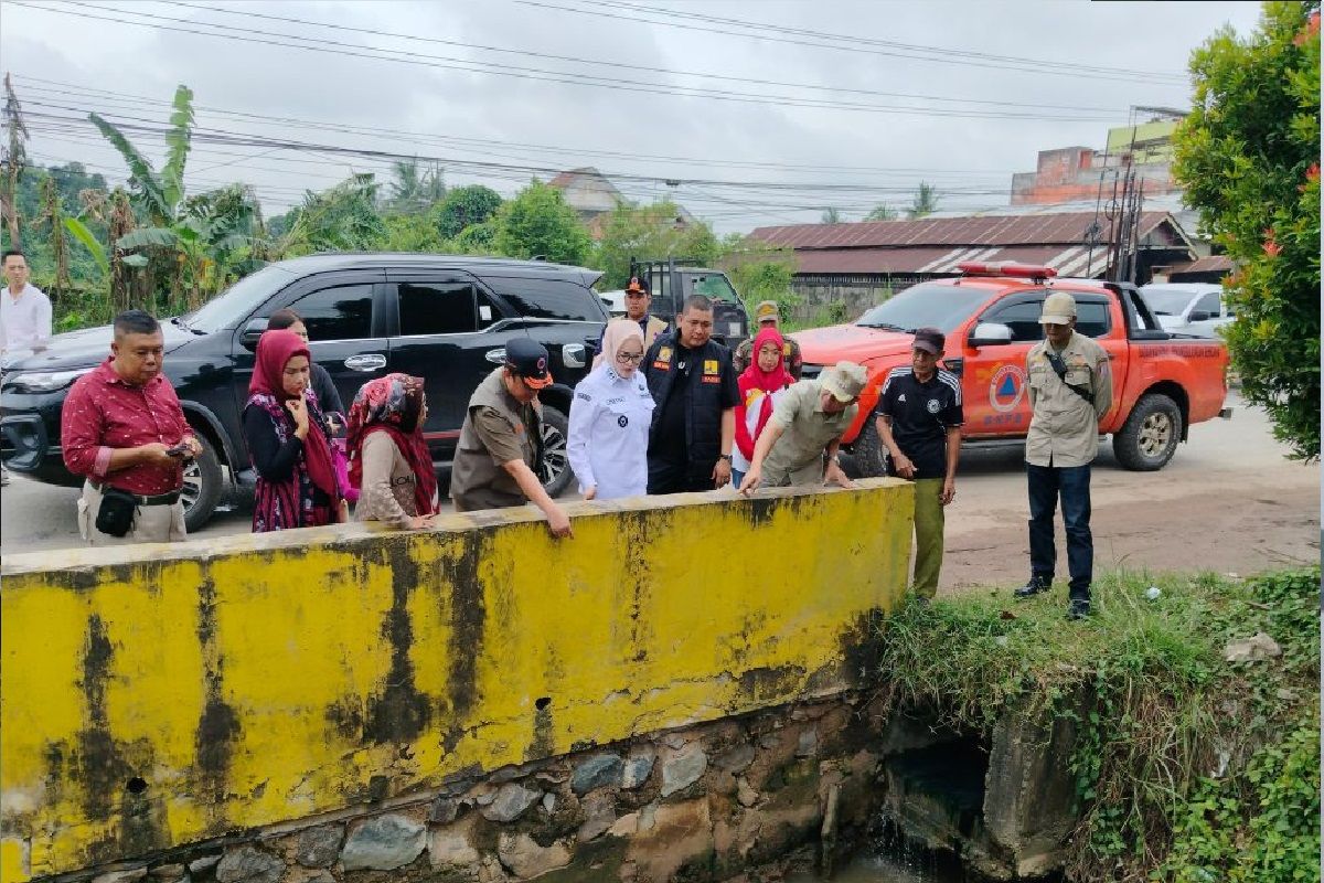 Wabup Banyuasin Netta Indian serahkan bantuan untuk masyarakat terdampak banjir