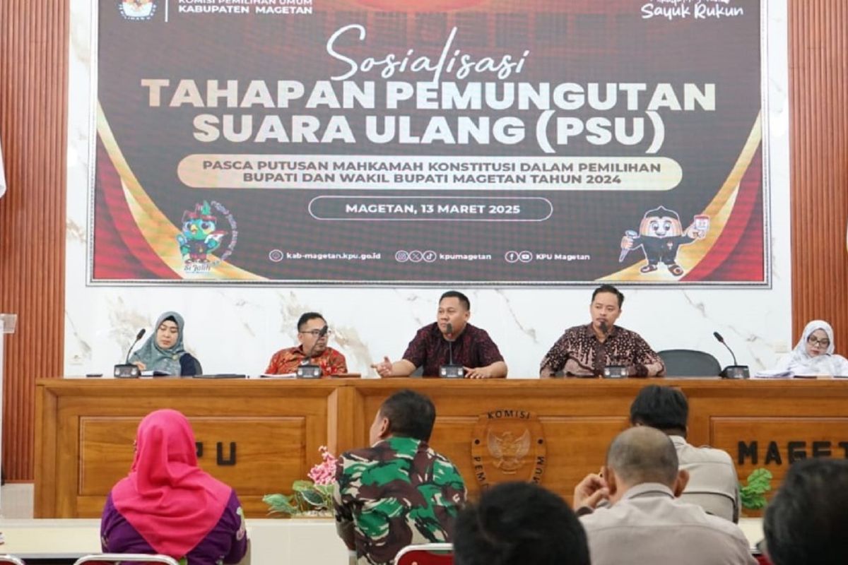 KPU sosialisasi tahapan PSU Pilkada Magetan 2024