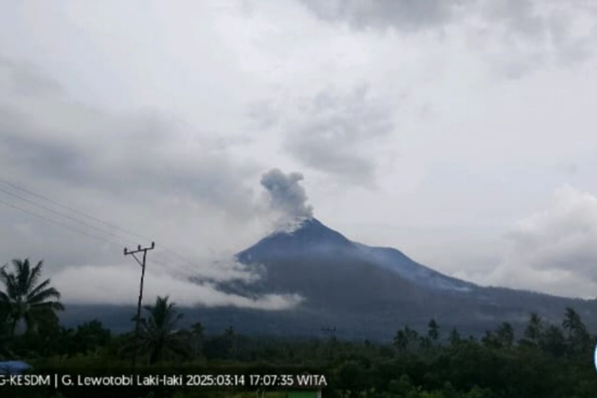 Gunung Lewotobi Laki-laki di Flotim erupsi lagi dengan durasi 47 detik