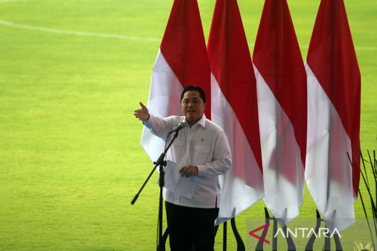 Erick sebut peresmian 17 stadion jadi momentum bangun karakter bangsa