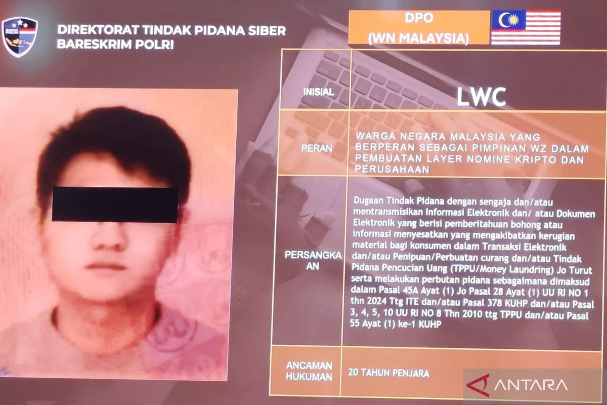 Polri memburu warga Malaysia aktor utama kasus penipuan kripto JYPRX