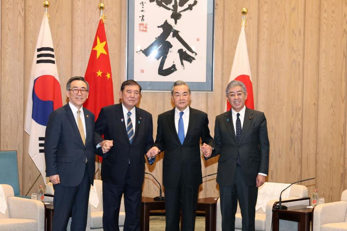 China optimistis dengan prospek kerja sama China-Jepang-Korsel