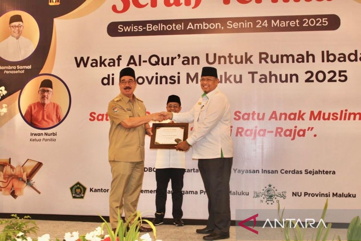 Pemprov bersama Kanwil Kemenang salurkan 24.000 Mushaf Al Quran ke seluruh Maluku