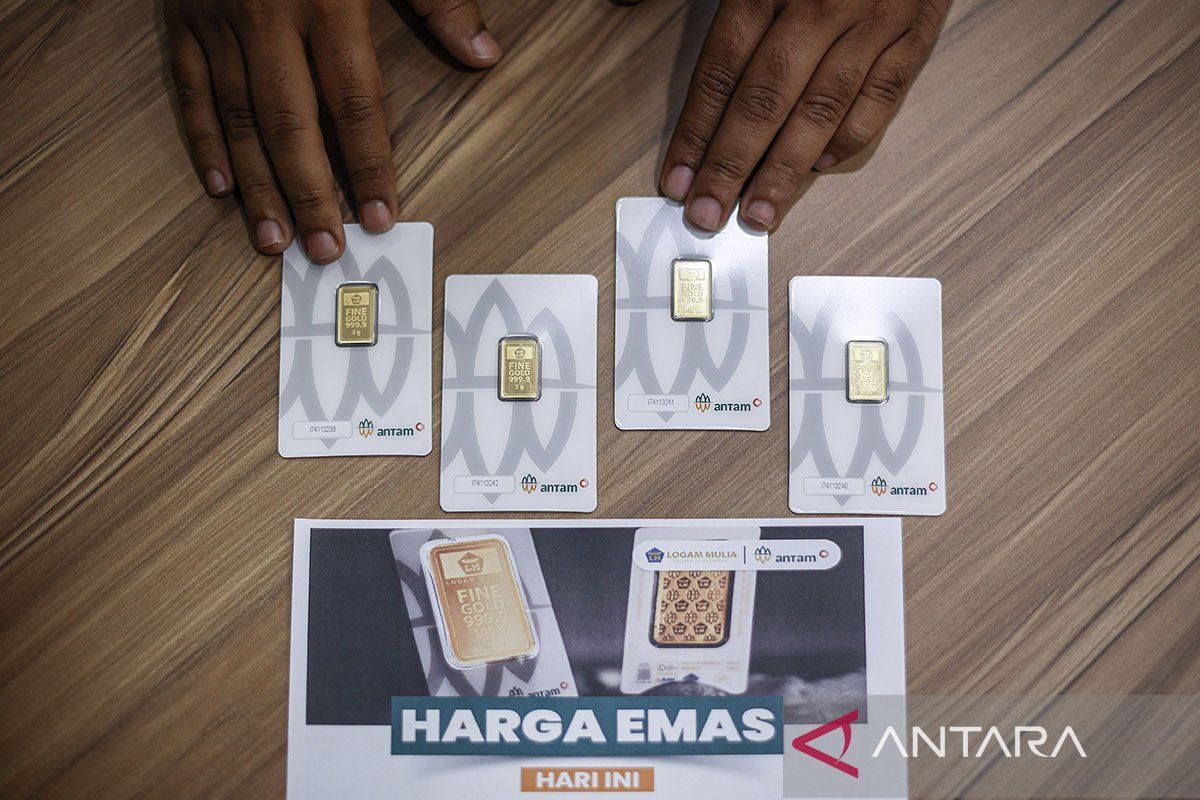 Harga emas Antam hari ini naik tipis