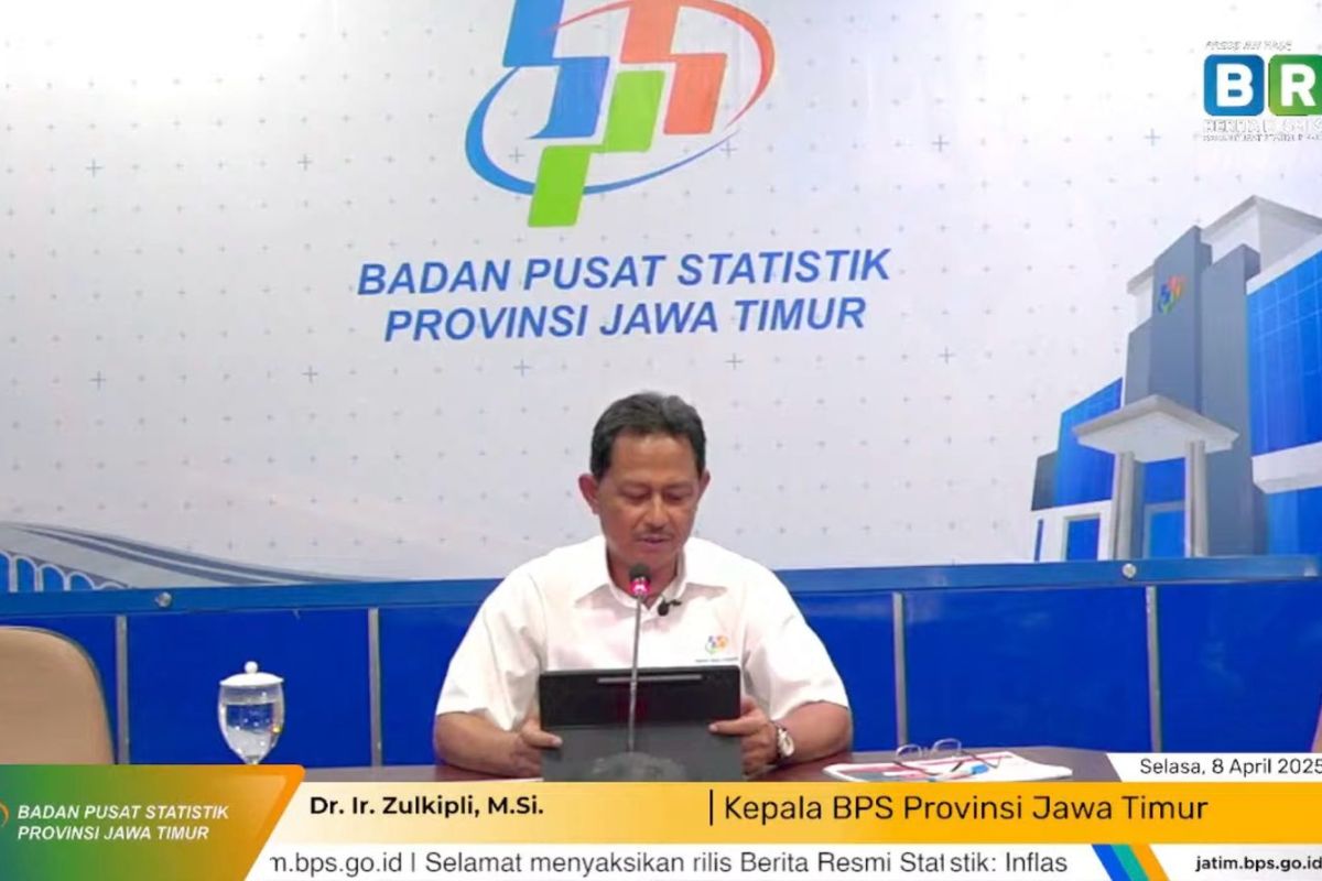 BPS: NTP Jatim naik 0,64 persen pada Maret 2025