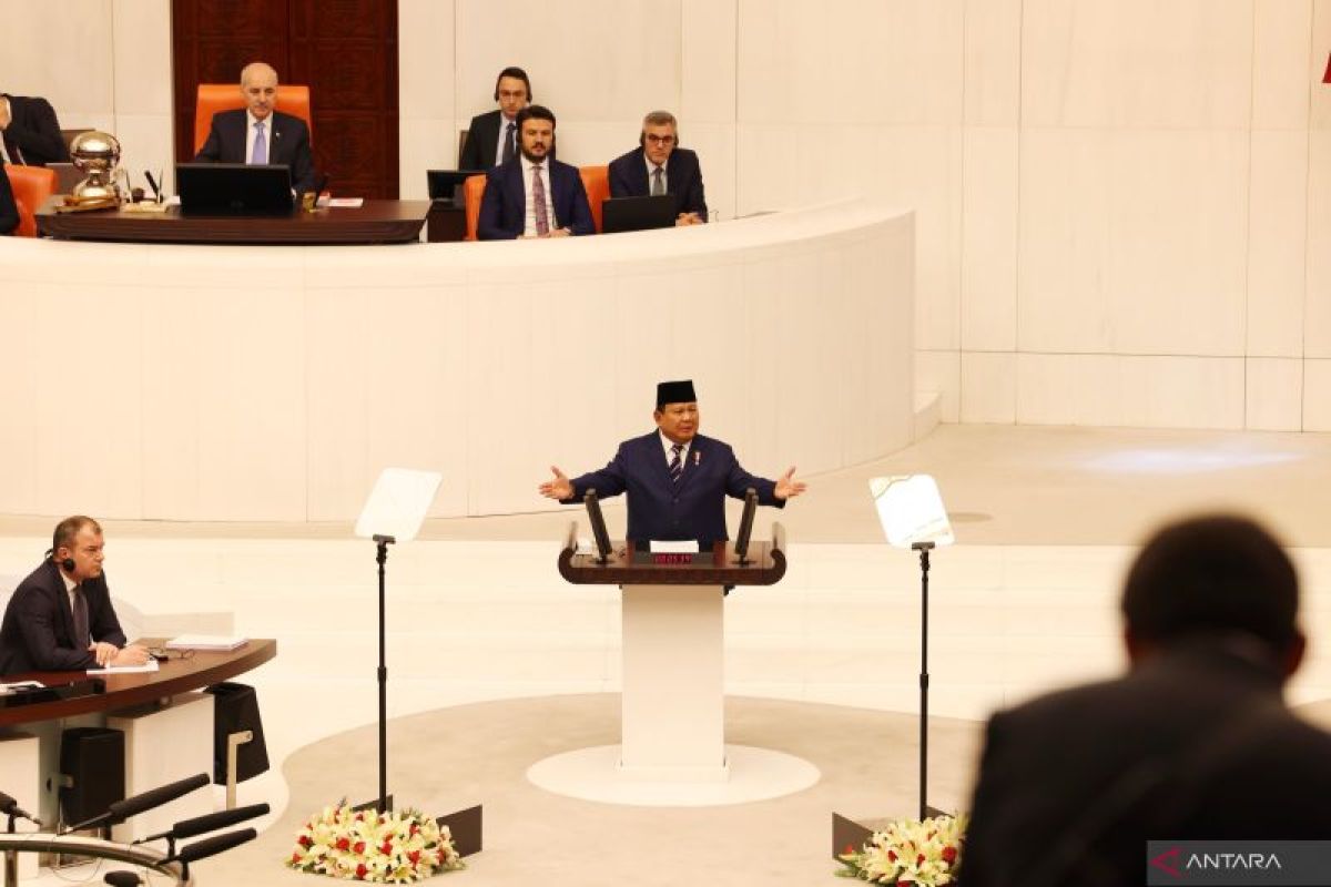 Pidato Prabowo di parlemen Turki disambut meriah, 17 kali tepuk tangan