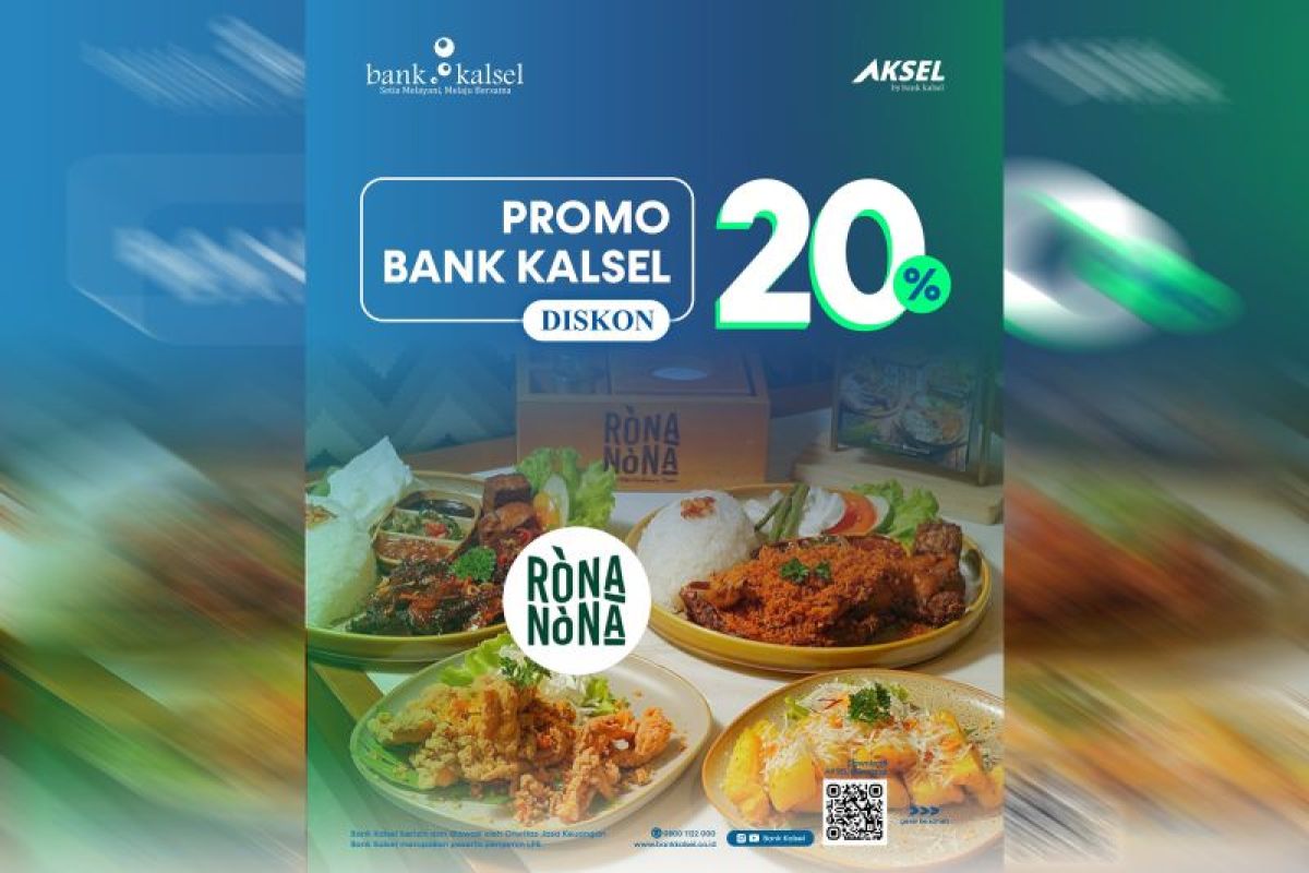 Bank Kalsel manjakan pecinta kuliner dengan memberikan diskon di Rona Nona