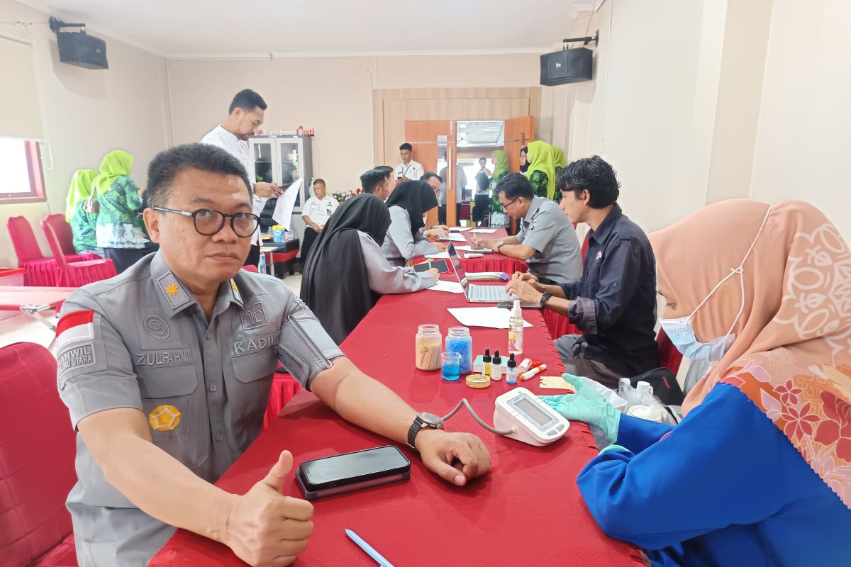 Kanwil Kemenkum Malut Ikut Donor Darah Rayakan Hari Bhakti Pemasyarakatan ke-61