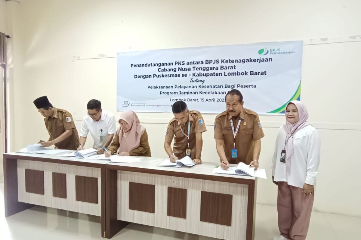 BPJS Ketenagakerjaan perbarui kerja sama dengan Puskesmas Lombok Barat