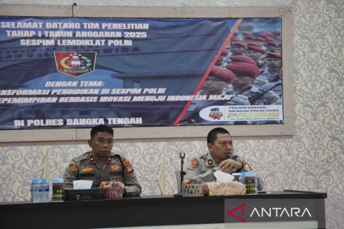 Tim Sespim Polri penelitian di Polres Bangka Tengah