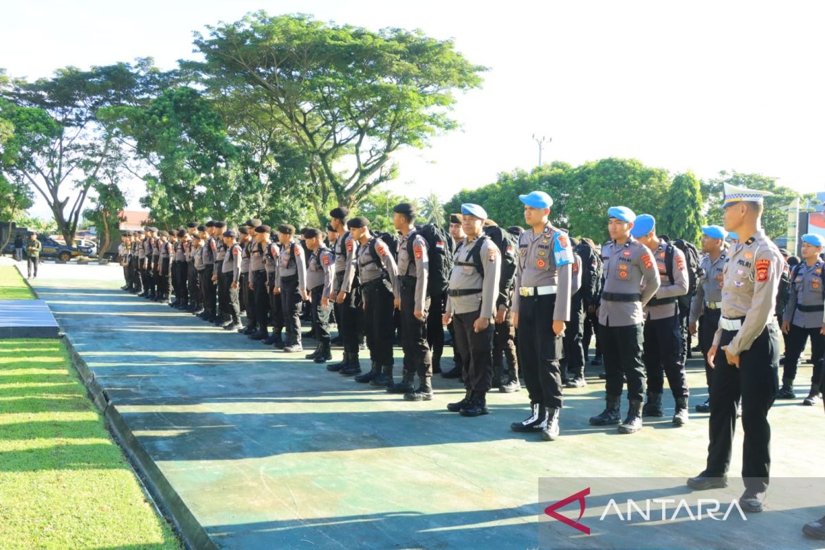 Polda Gorontalo gelar apel pasukan bantuan kendali operasi untuk PSU